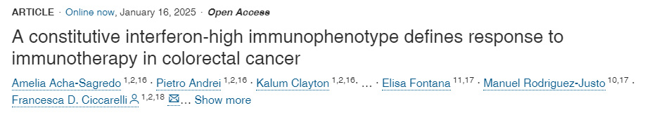 組成型干擾素-高免疫表型定義了對(duì)癌癥免疫療法的反應(yīng)