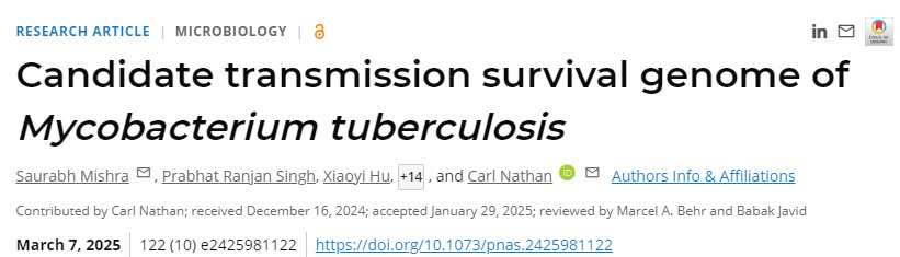 結(jié)核分枝桿菌候選傳播存活基因組