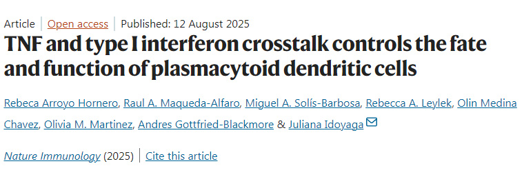 TNF與I型干擾素串?dāng)_調(diào)控漿細(xì)胞樣樹(shù)突狀細(xì)胞的命運(yùn)與功能 TNF與I型干擾素串?dāng)_調(diào)控漿細(xì)胞樣樹(shù)突狀細(xì)胞的命運(yùn)與功能